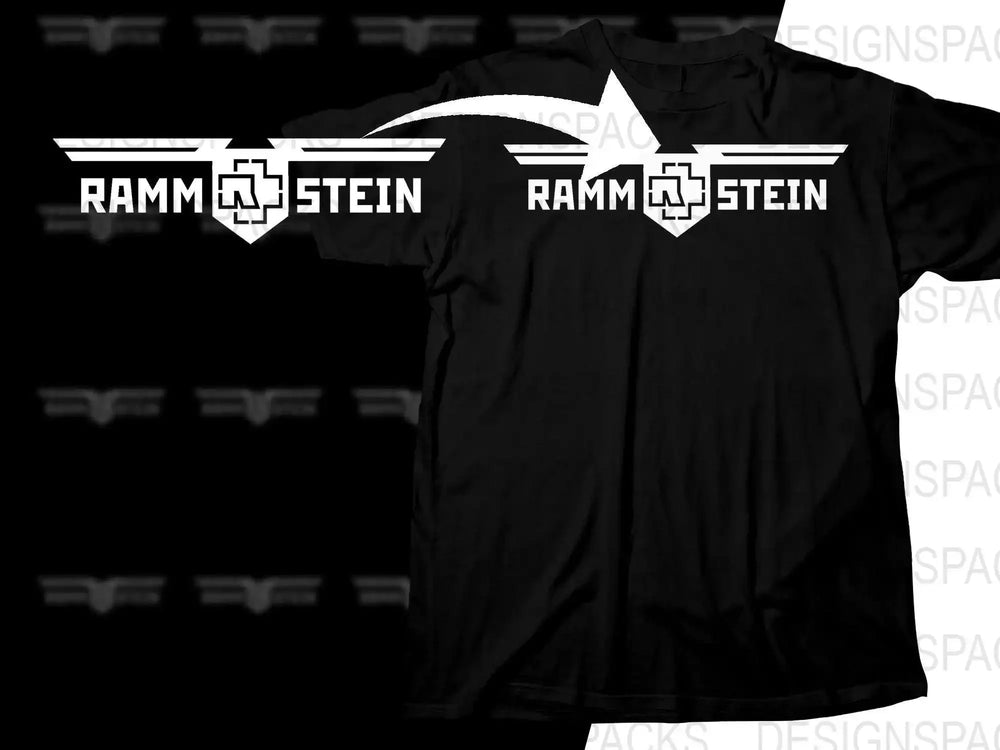 Unique Design Rammstein Rock Band Fan Art Graphic Png Halftone Digital Download