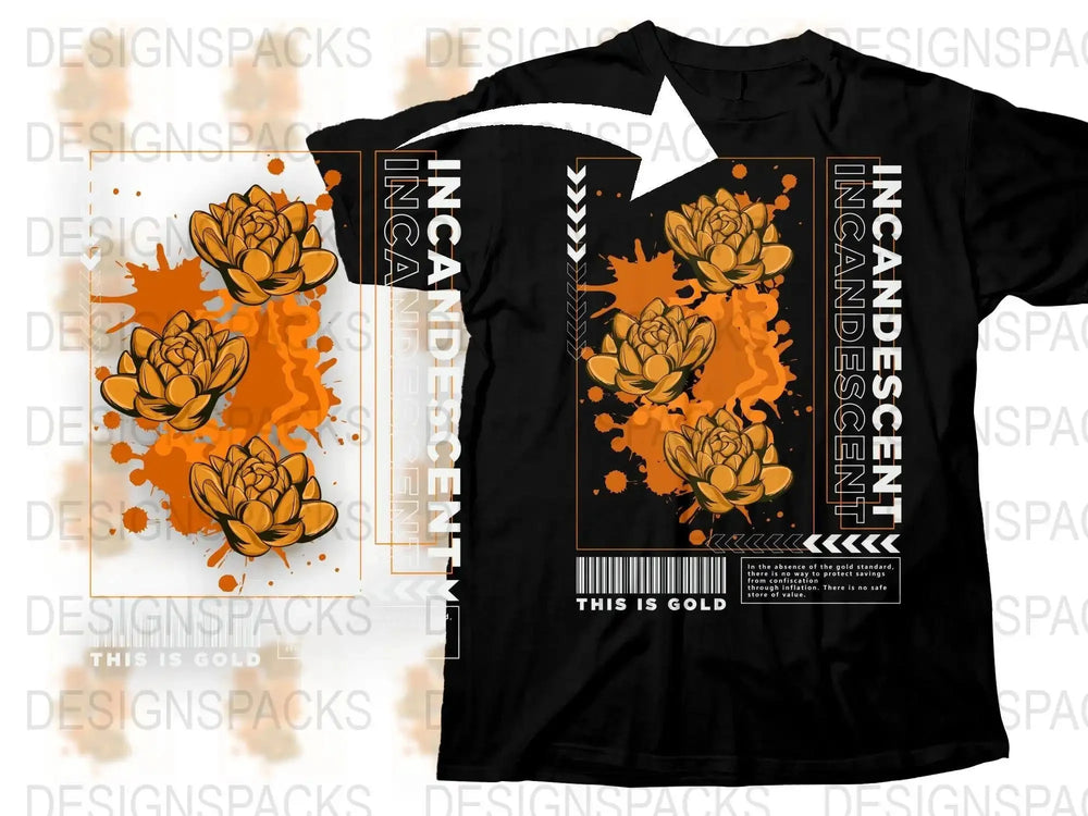 Unique Floral with Bold Design Png Digital Download