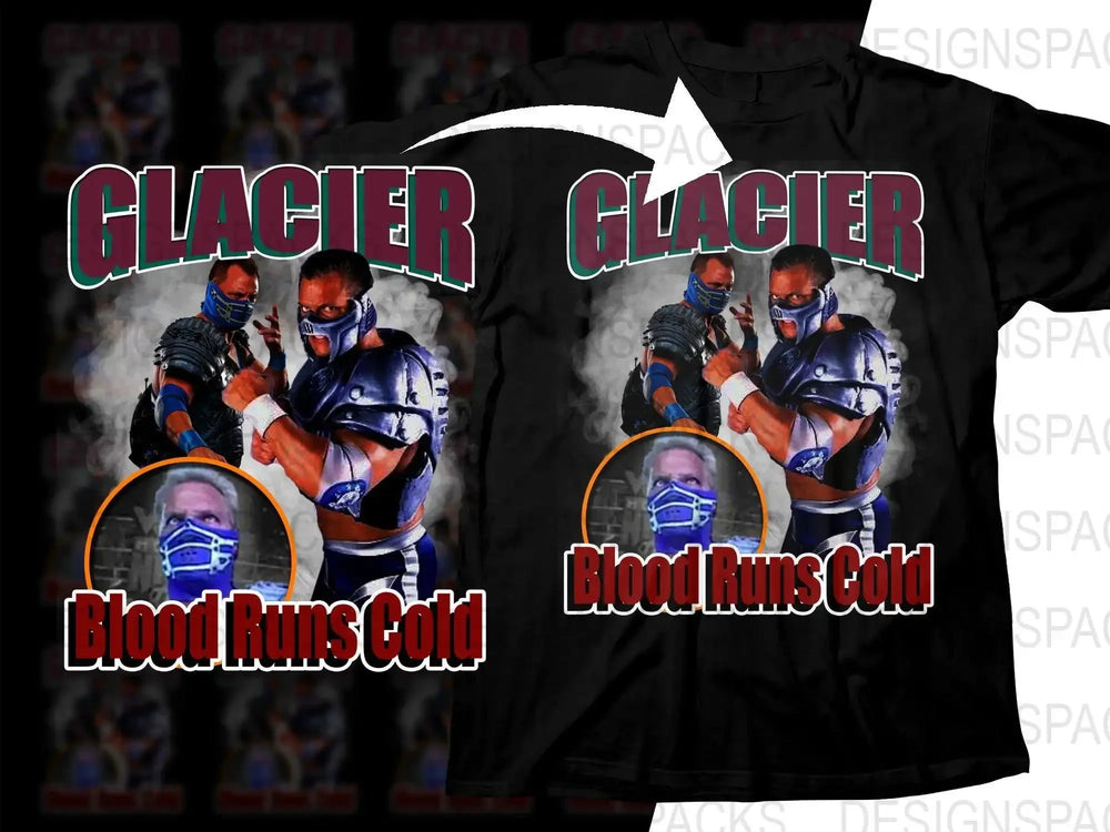 Unique Glacier Blood Runs Cold Graphic Design Png Digital Download