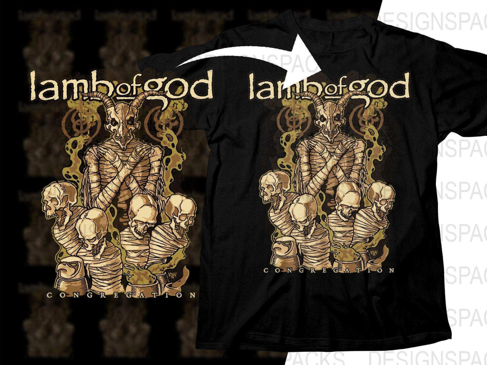 Unique Graphic Lamb Of God Congregation Rock Band Music Png Halftone Digital Download