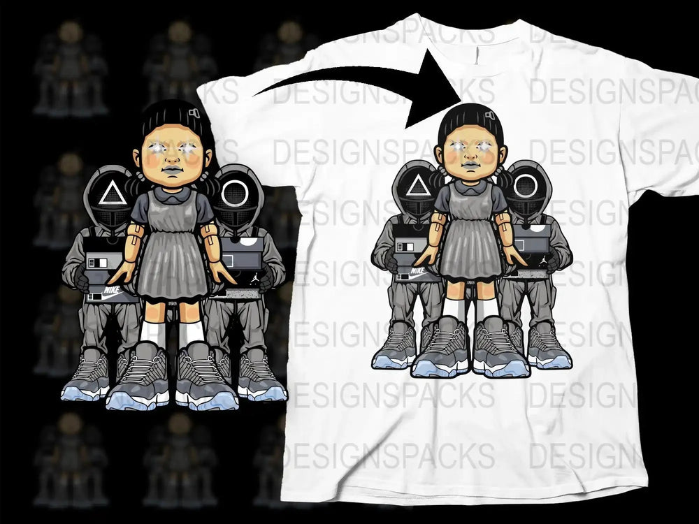 Unique Graphic Squid Game Inspired StreetWear Png Digital Download