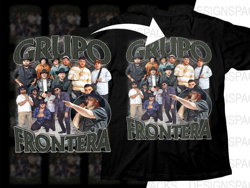 Unique Grupo Frontera Bootleg Design Png Digital Download