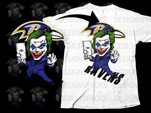 Unique Joker Ravens NFL Fan Graphic Png Digital Download