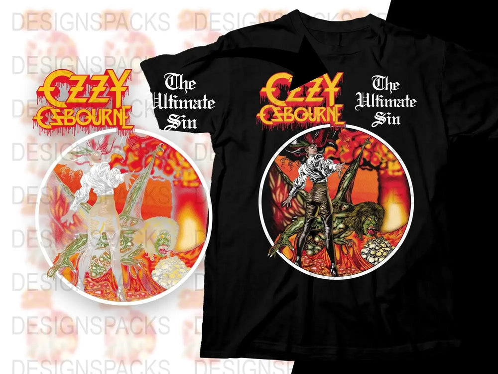 Unique Ozzy Osbourne Graphic Cotton Png Digital Download