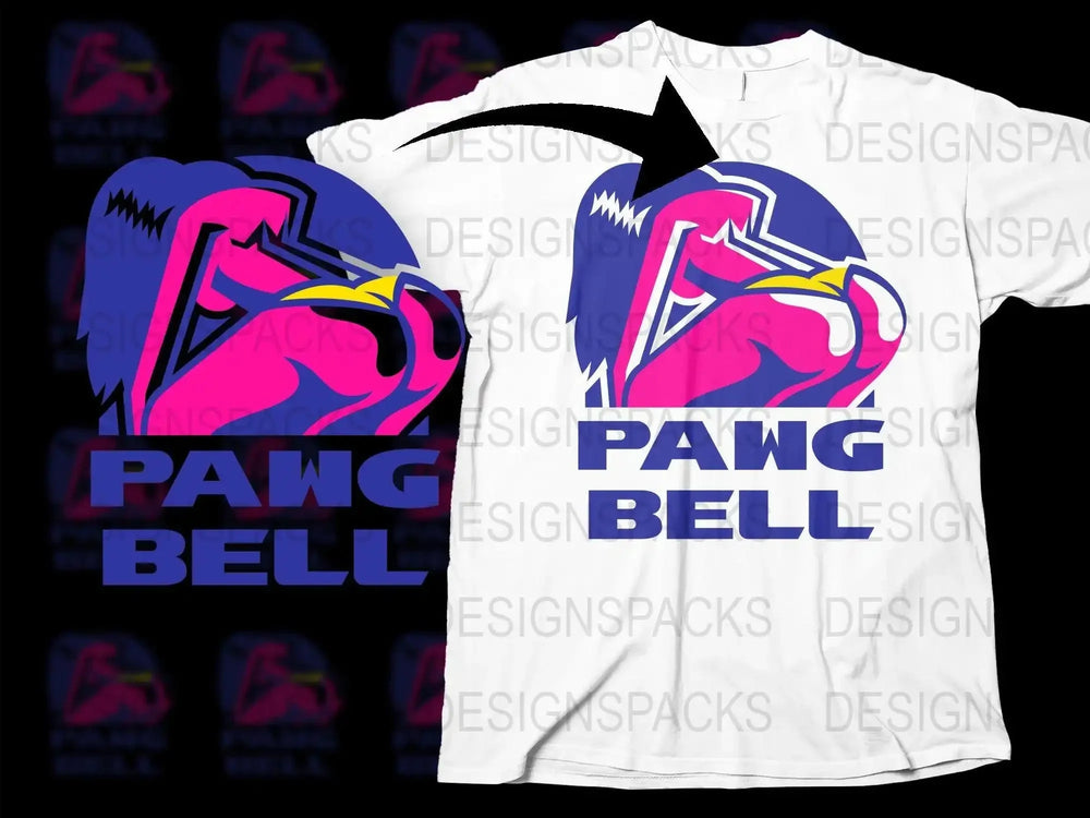 Unique Pawg Bell Logo Graphic Png Digital Download