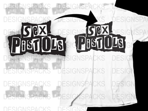 Unique Sex Pistols Retro Style Punk Rock Logo Print Png Design Digital Download