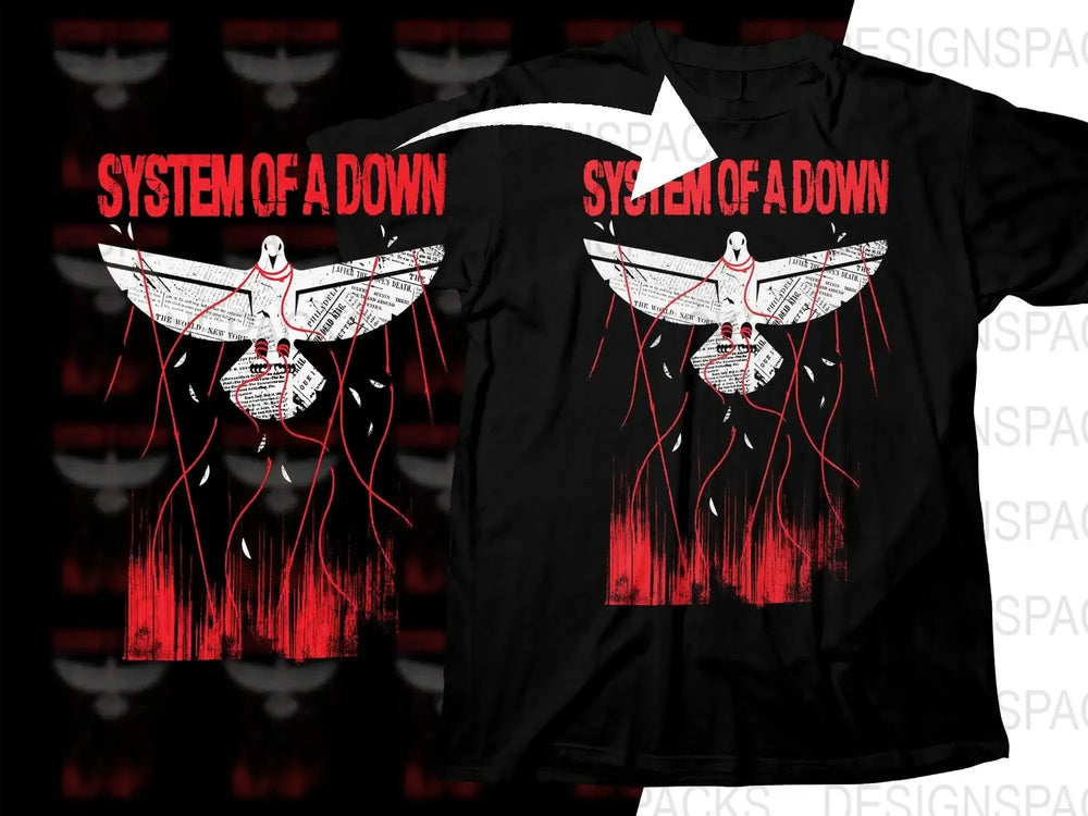 Unique System Of A Down Rock Band Graphic Png Halftone Digital Download