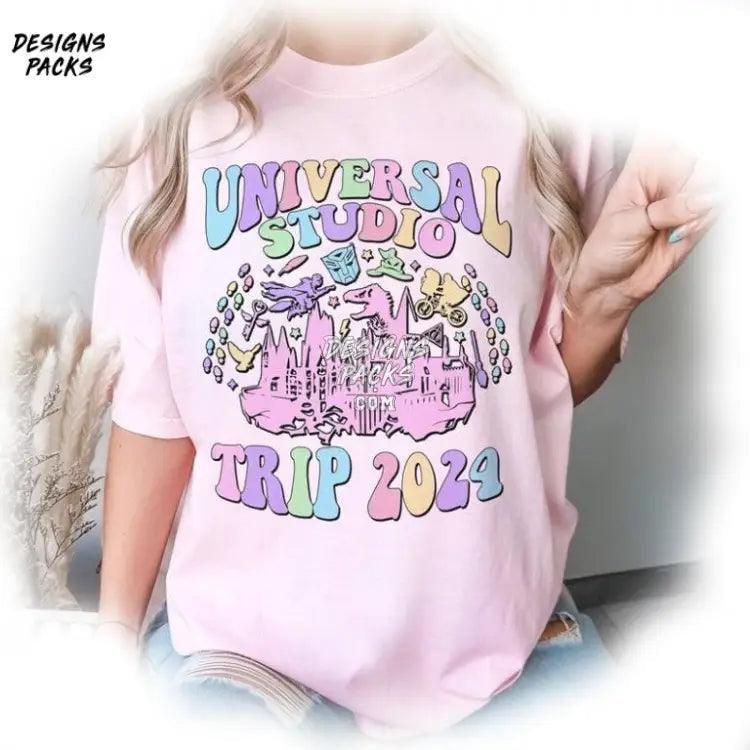 Universal Family Vacation 2024 Cartoon Land Spring Break Studios Png Design