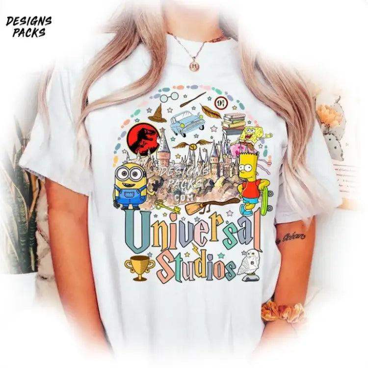 Universal Studios Family Vacation Trip Png Design