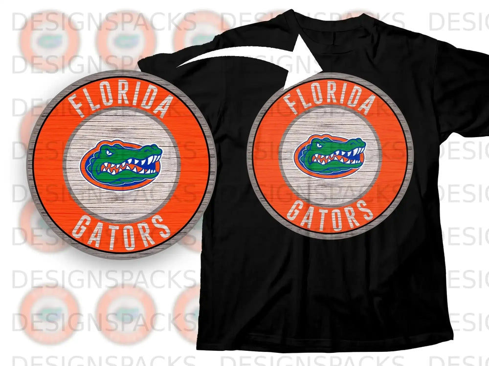 Florida Gators Round Logo Design T-shirt