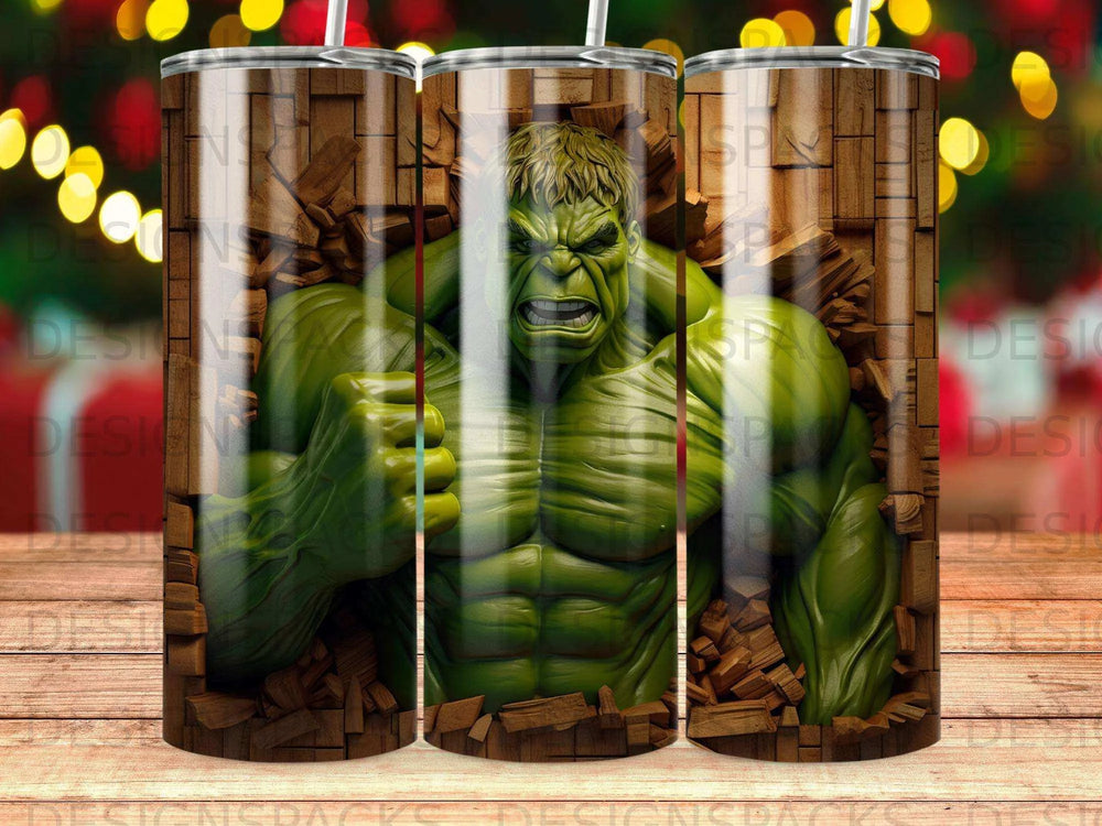 Unleashed Green Force Tumbler Digital Wrap Design