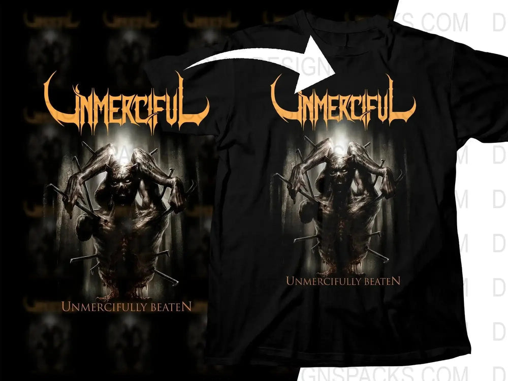 Unmerciful Unmercifully Beaten Rock Png Halftone Digital Download