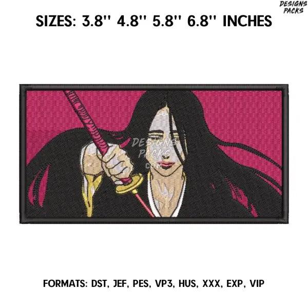 Unohana Retsu Embroidery Design File / Bleach Anime Embroidery Design/.  Kenpachi Unohana
