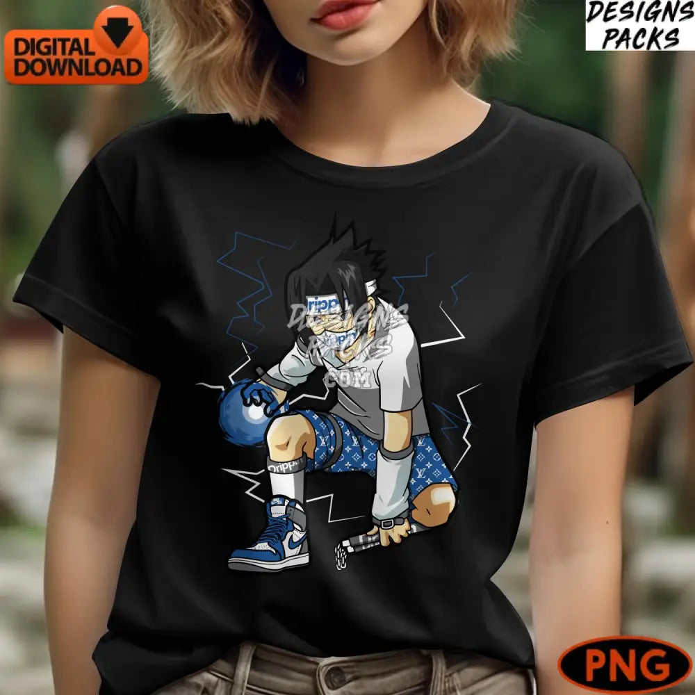 Urban Anime Character Digital Art Instant Download Png Street Style Animated Figure Cool