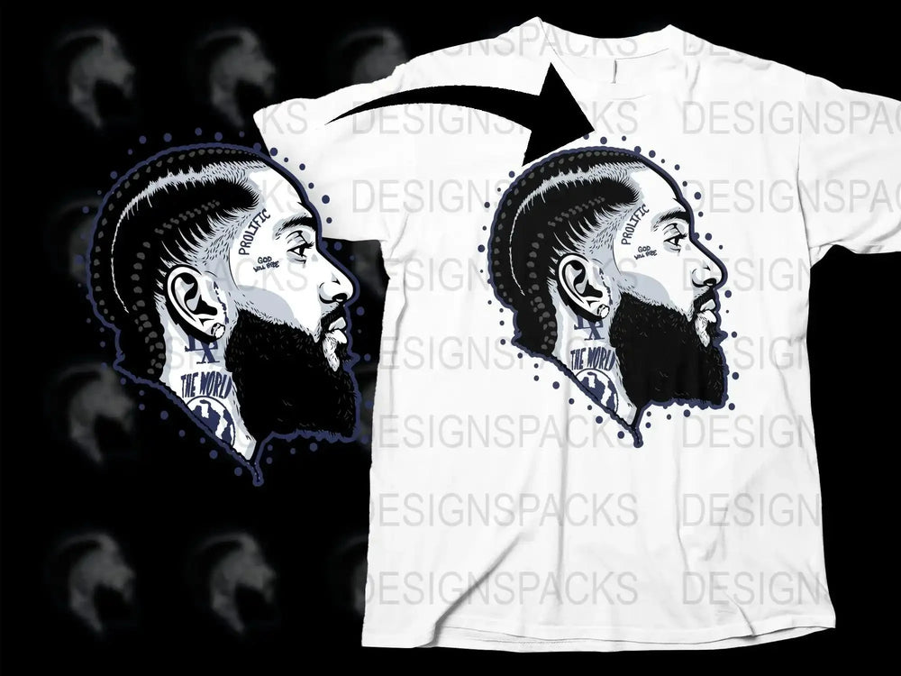 Urban Graphic Portrait Design Streetwear Png Digital Download