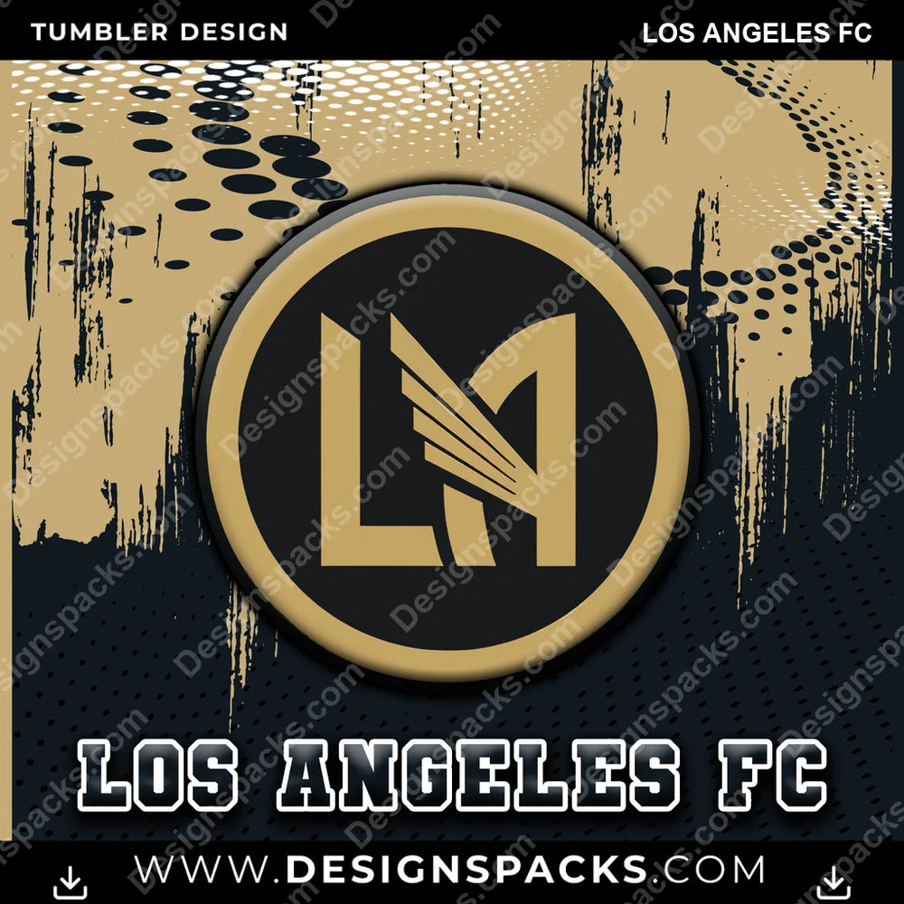 US Soccer Dot Logo Los Angeles FC Tumbler Digital Wrap Design Download