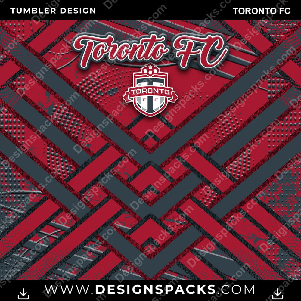 US Soccer Glitter Stripe Toronto FC Tumbler Digital Wrap Design Download