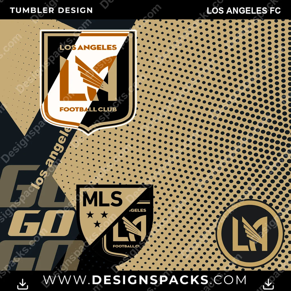 US Soccer GO Los Angeles FC Tumbler Digital Wrap Design Download
