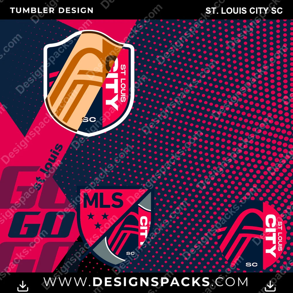 US Soccer GO St. Louis City SC Tumbler Digital Wrap Design Download