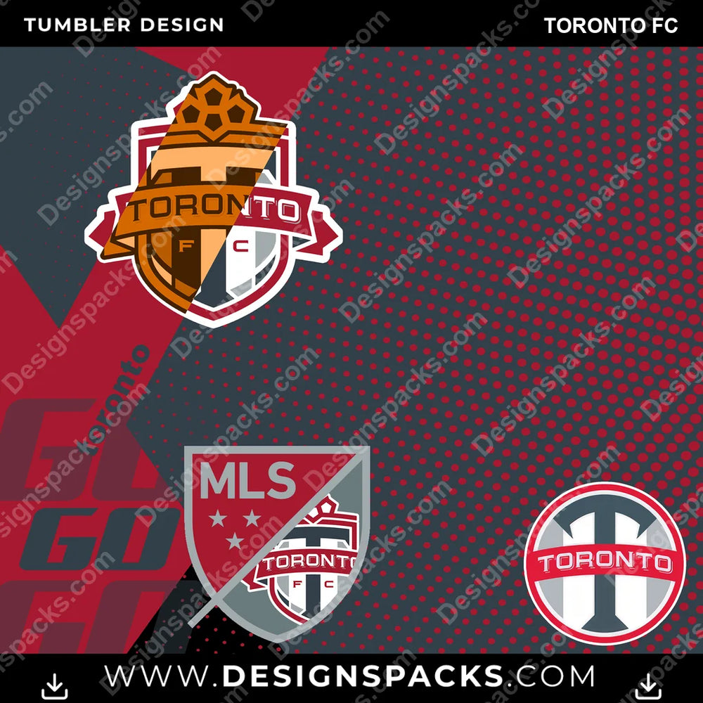 US Soccer GO Toronto FC Tumbler Digital Wrap Design Download