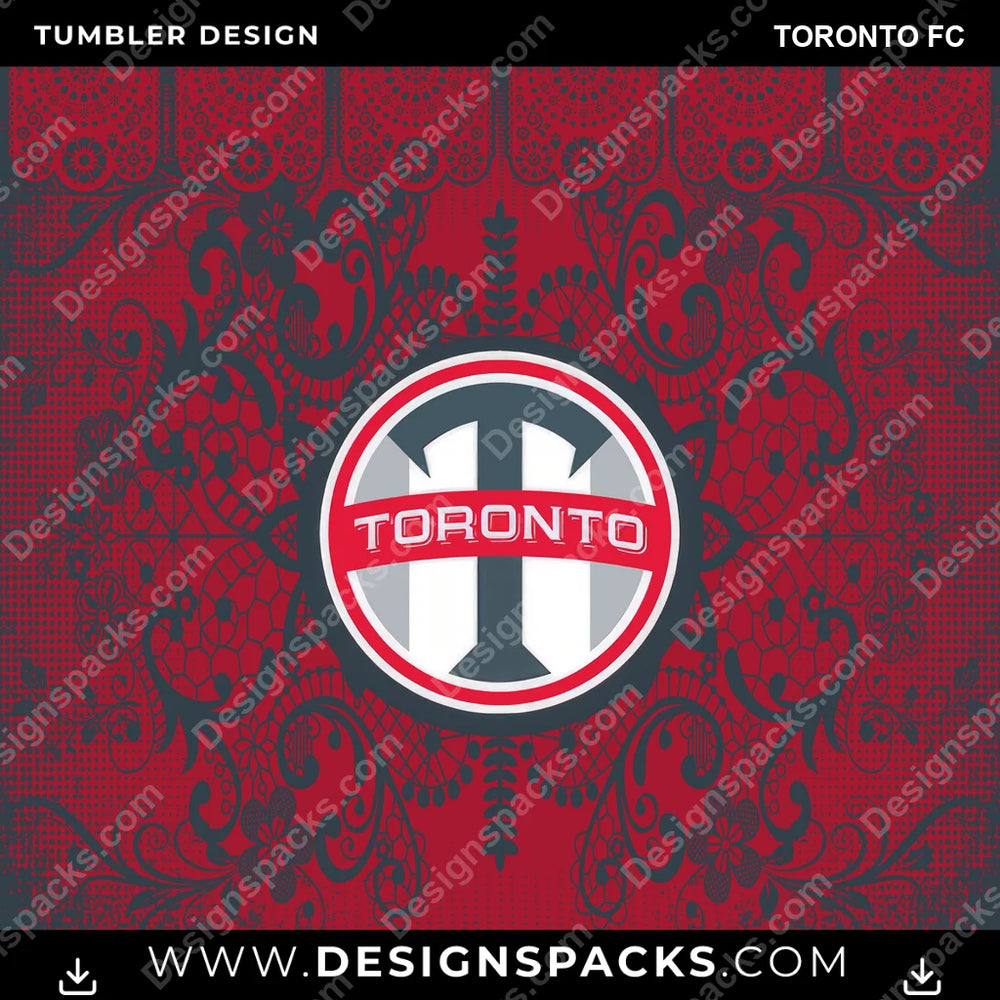 US Soccer Lace & Logo Toronto FC Tumbler Digital Wrap Design Download