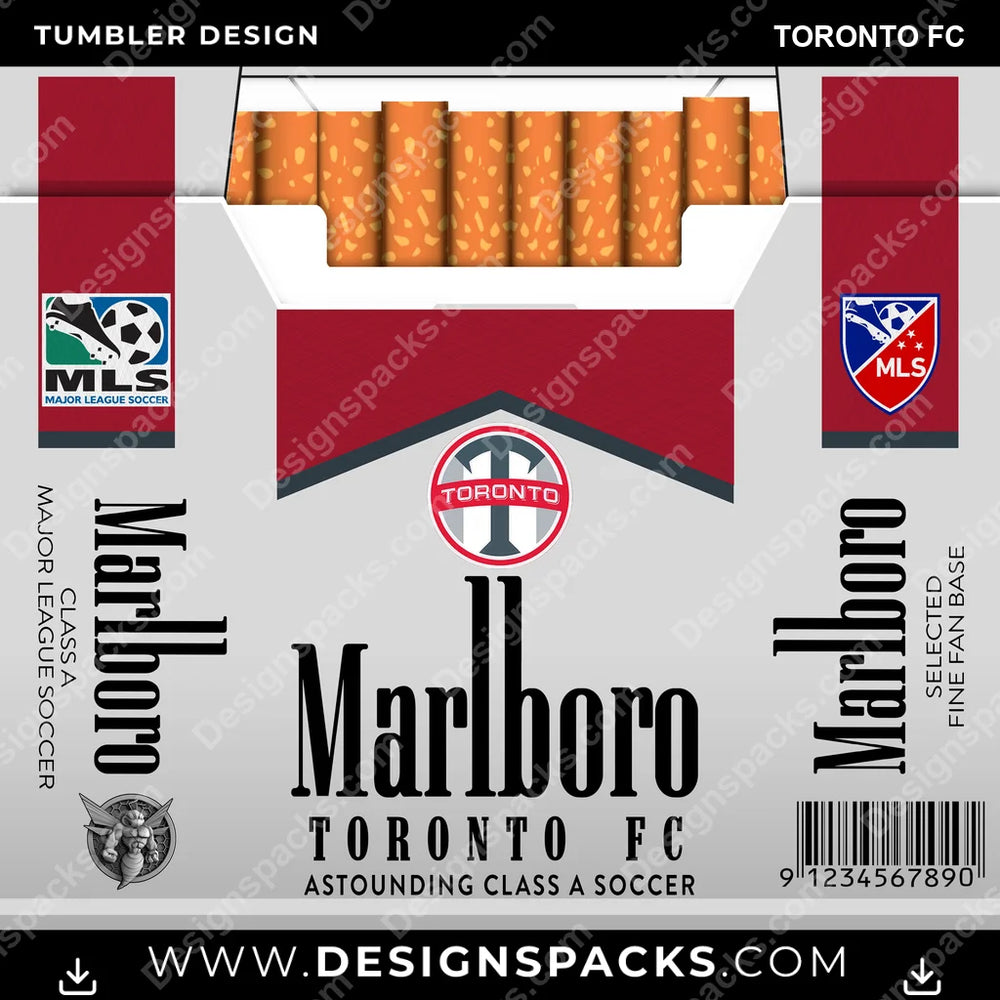 US Soccer Marlboro TORONTO FC Tumbler Digital Wrap Design Download