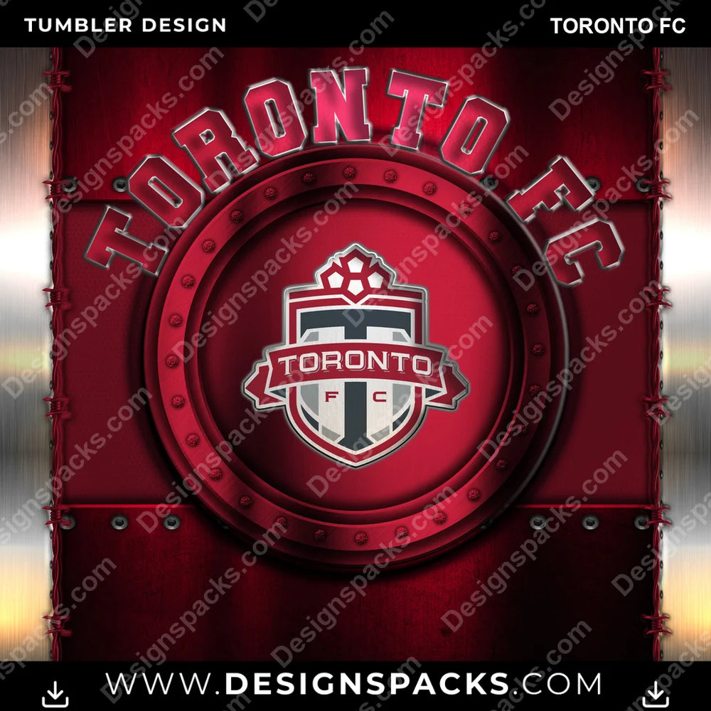 US Soccer Metal Toronto FC Tumbler Digital Wrap Design Download
