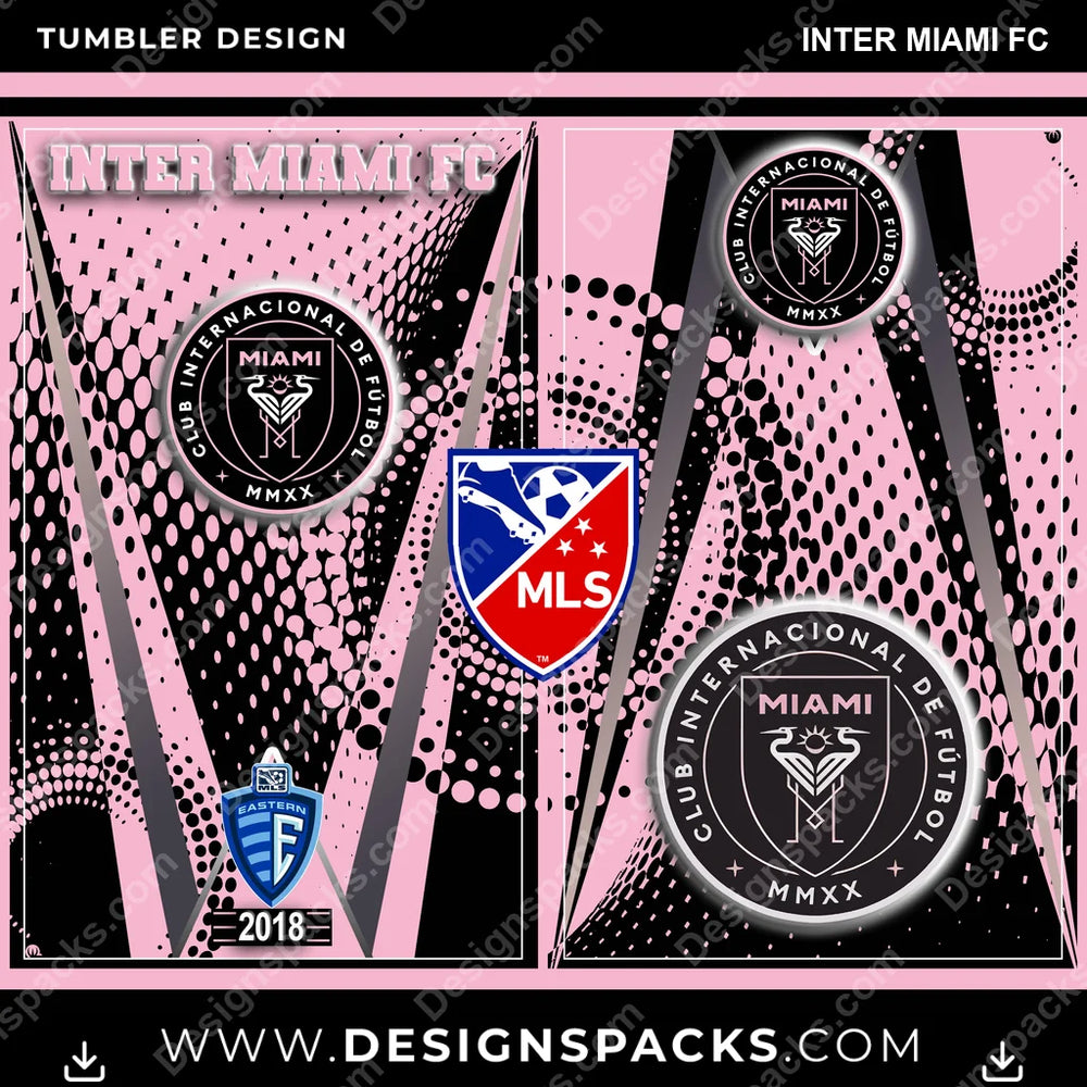 US Soccer Team Logo Inter Miami FC Tumbler Digital Wrap Design Download