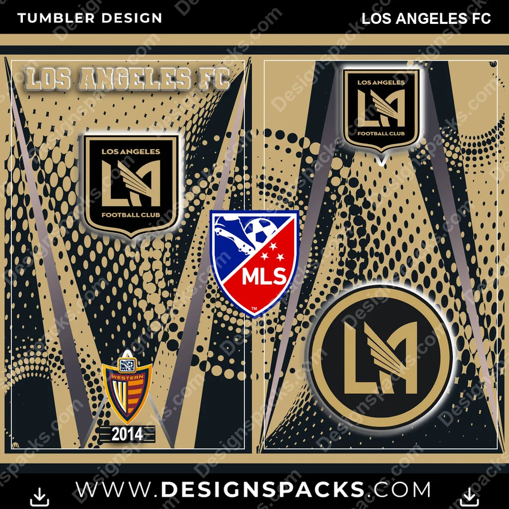US Soccer Team Logo Los Angeles FC Tumbler Digital Wrap Design Download