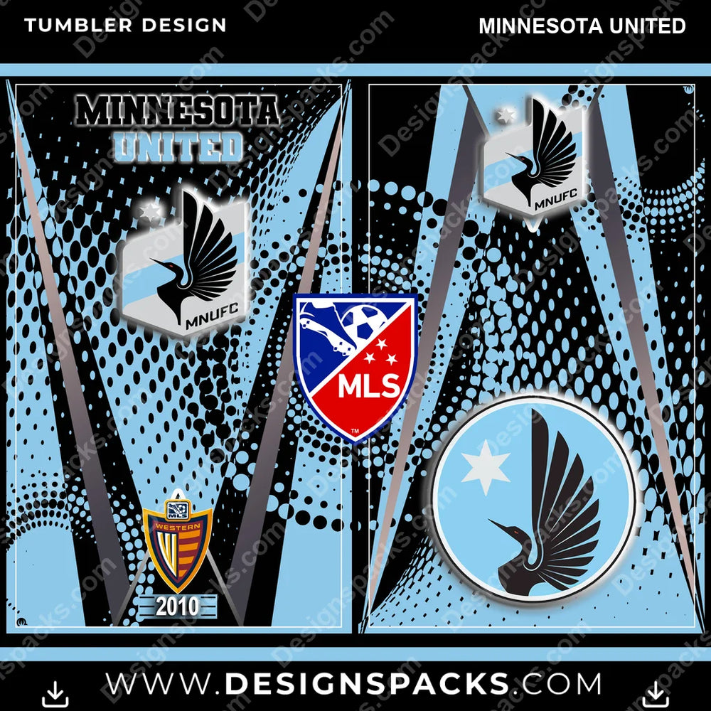 US Soccer Team Logo Minnesota United Tumbler Digital Wrap Design Download