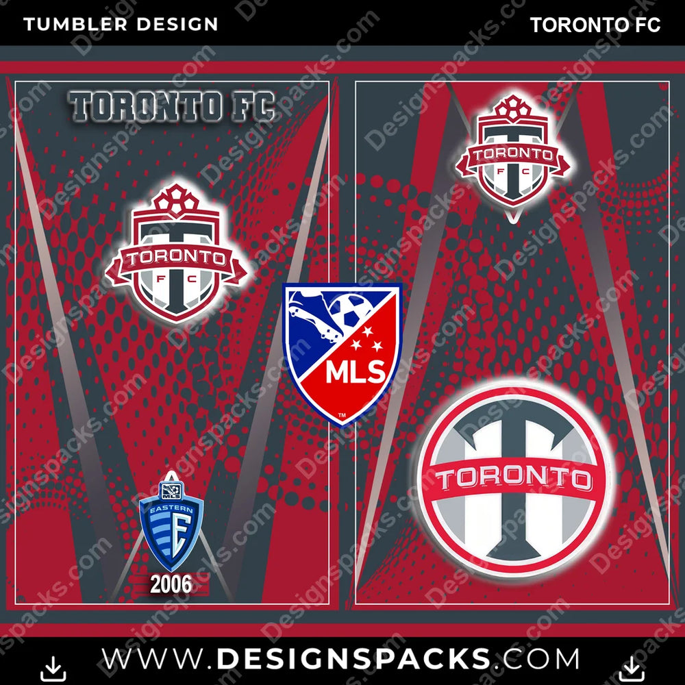 US Soccer Team Logo Toronto FC Tumbler Digital Wrap Design Download