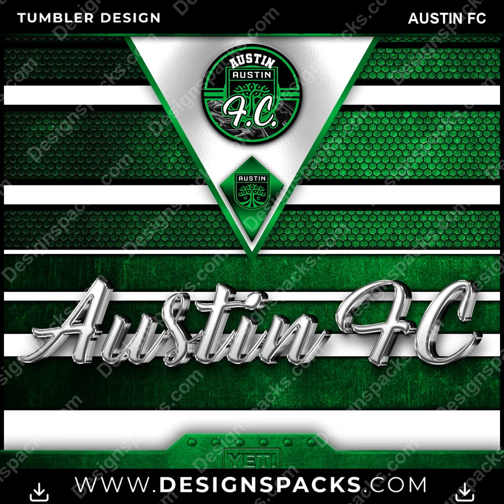 US Soccer YETI Austin FC Tumbler Digital Wrap Design Download