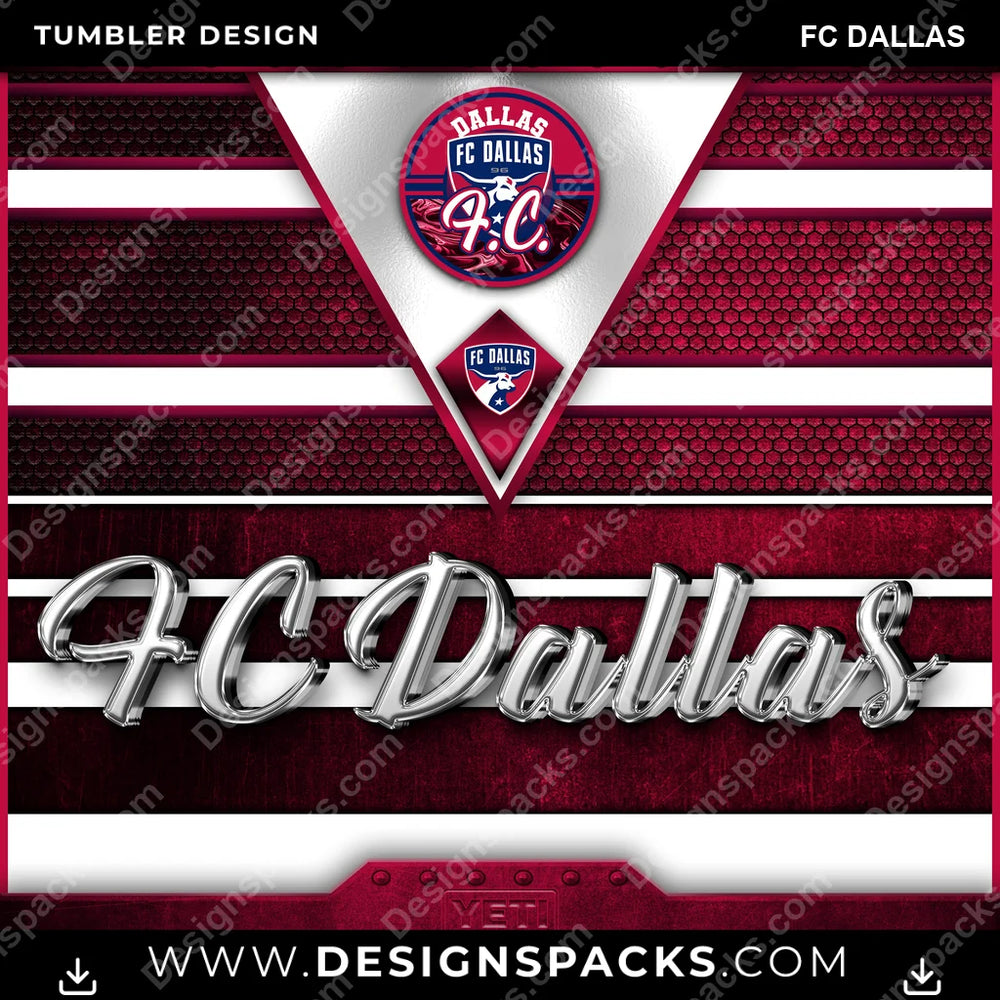US Soccer YETI FC Dallas Tumbler Digital Wrap Design Download
