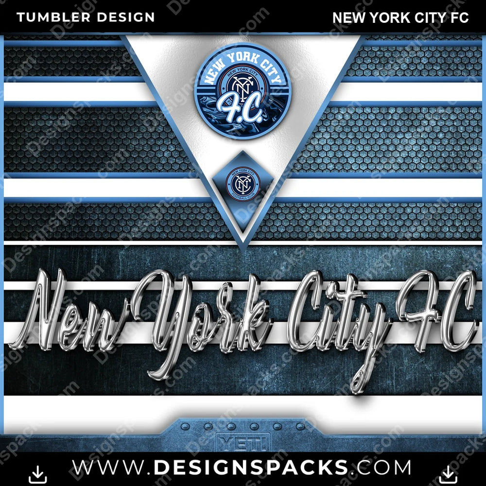 US Soccer YETI New York City FC Tumbler Digital Wrap Design Download