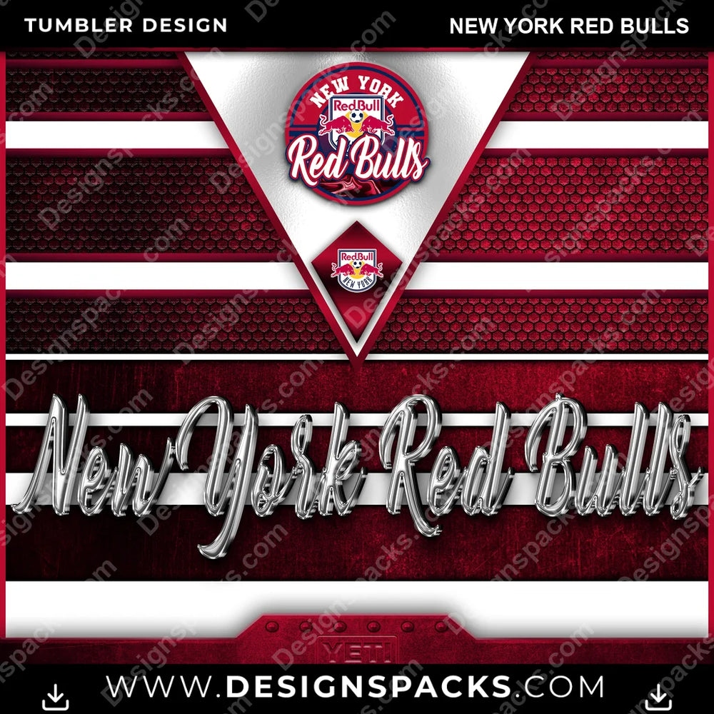 US Soccer YETI New York Red Bulls Tumbler Digital Wrap Design Download