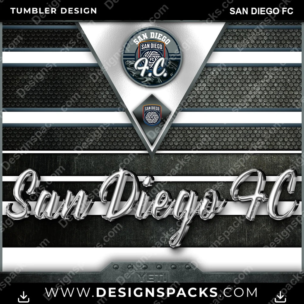 US Soccer YETI San Diego FC Tumbler Digital Wrap Design Download