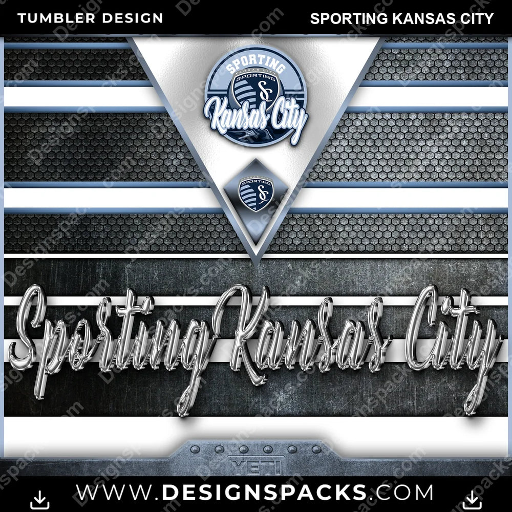 US Soccer YETI Sporting Kansas City Tumbler Digital Wrap Design Download