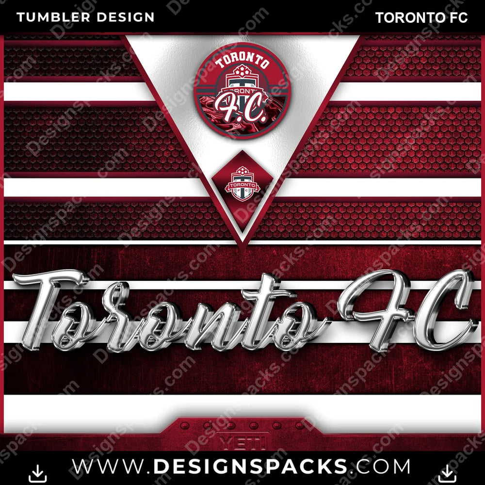 US Soccer YETI Toronto FC Tumbler Digital Wrap Design Download