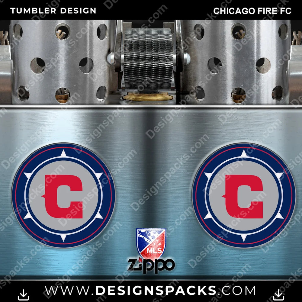 US Soccer Zippo Lighter Chicago Fire FC Tumbler Digital Wrap Design Download