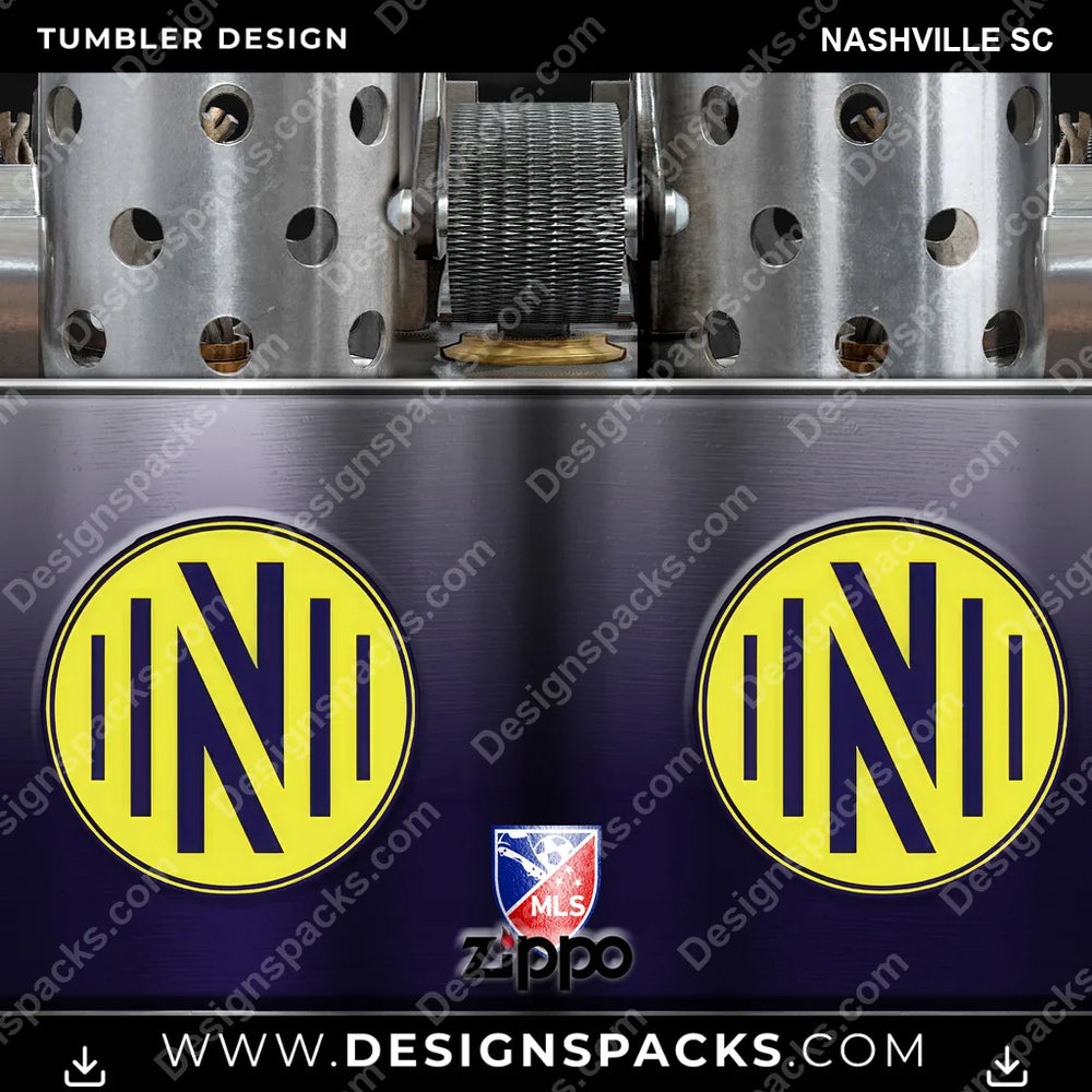US Soccer Zippo Lighter Nashville SC Tumbler Digital Wrap Design Download