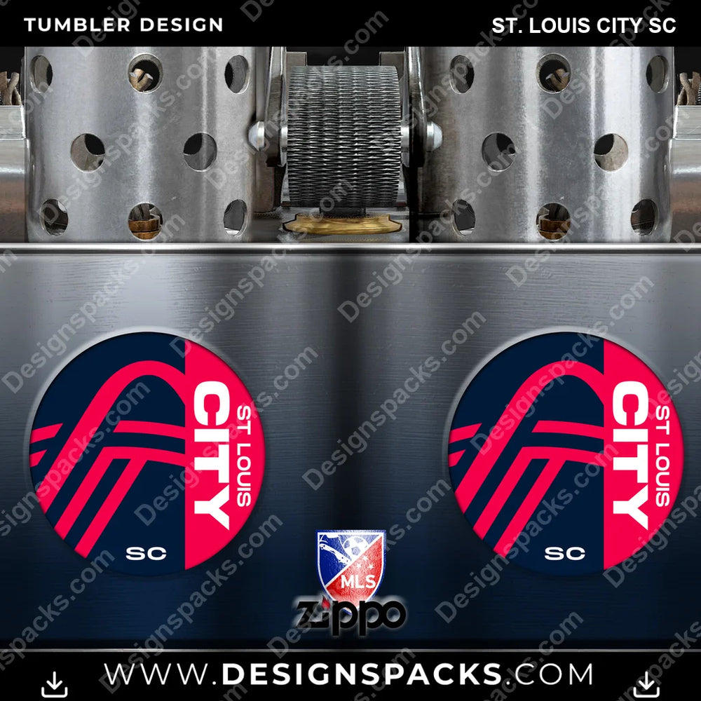 US Soccer Zippo Lighter St. Louis City SC Tumbler Digital Wrap Design Download