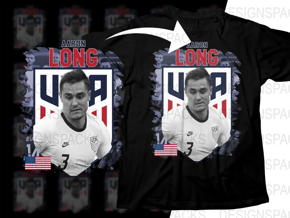 USA Soccer Aaron Long Graphic Soccer Png Digital Download