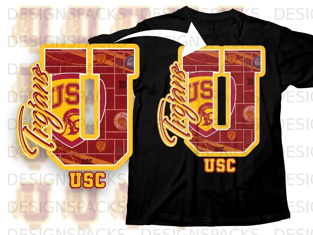 USC Trojans Athletic Logo Design T-Shirt