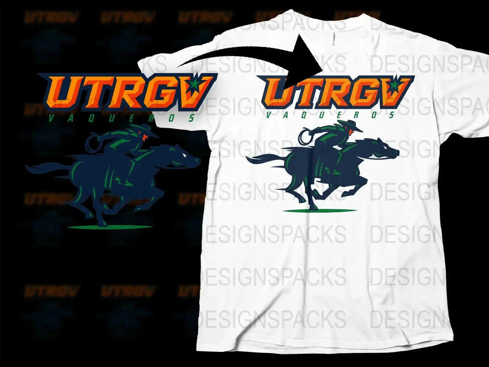 UTRGV Vaqueros College Football Png Digital Download