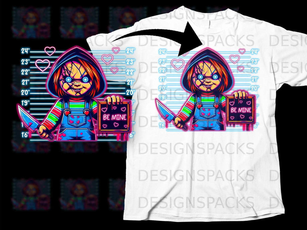 Be Mine Cute Horror Character Funny T-Shirt