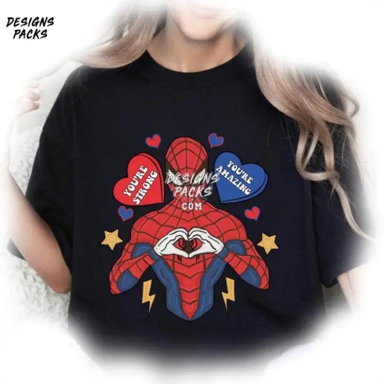 Valentine Spiderman Marvel Avengers Heart Png Design