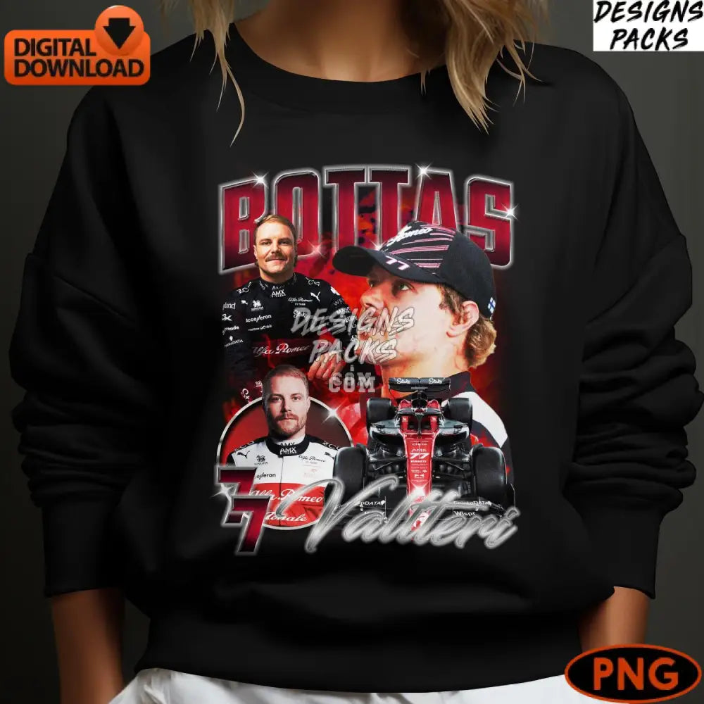 Valtteri Bottas F1 Racing Digital Art Instant Download Formula 1 Print Car Fan Gift