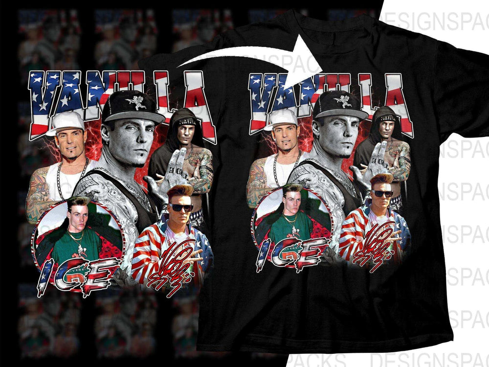 Vanilla Ice Retro Music Legends Collectible Fan Art Png Digital Download