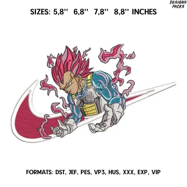 Vegeta Ultra Ego Form Embroidery Design File / Dragon Ball Anime Embroidery Design/.