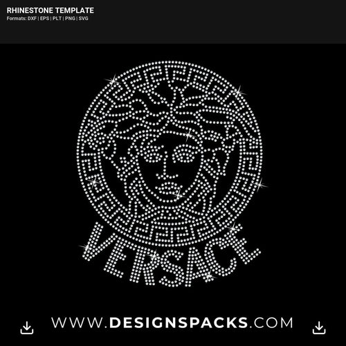 Versace Designer Style Pattern Rhinestone Digital Template